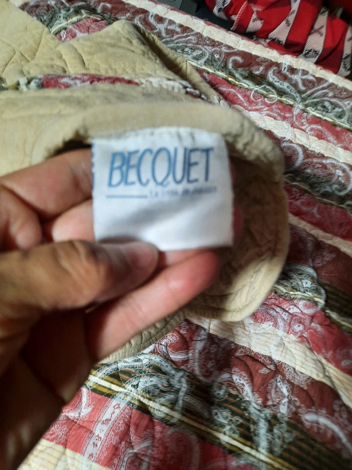 🥀Grand jeté de lit de qualité en coton très épais et lourd. Becquet. – photo 6